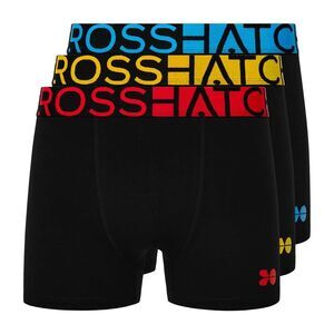 Crosshatch Mens Dumas Boxer Shorts (Pack of 3) / Black